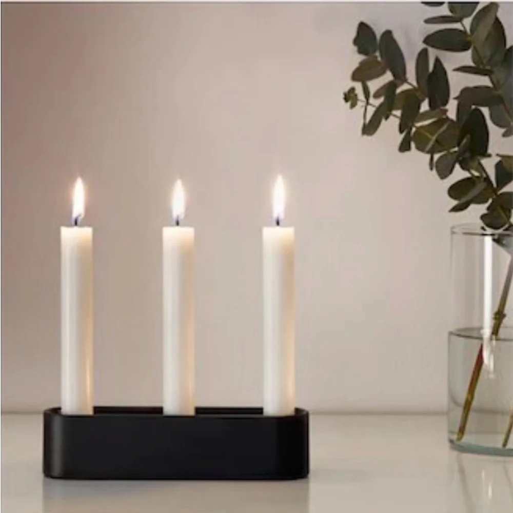 IKEA Ypperlig Aluminum 2 in 1, 3 Candle Holder